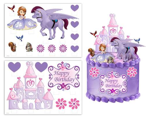 Sofia the First Edible Icing Image Scene Setter - Click Image to Close